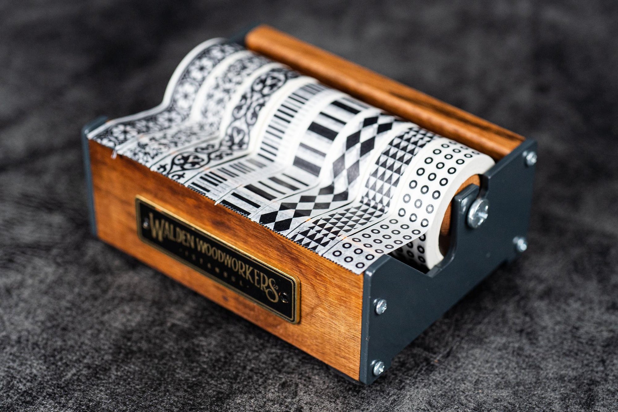 Ahşap Washi Bant Dispanseri - Ceviz - Orta Boy