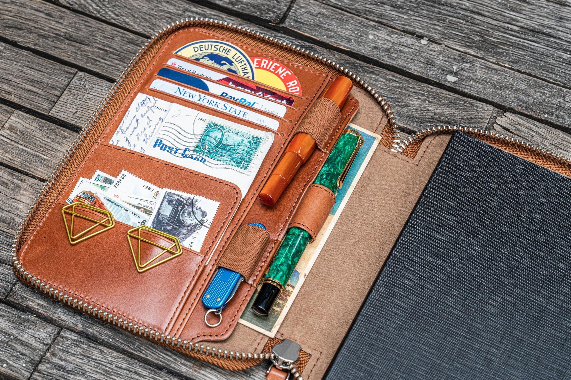 B6 / B6 Slim Deri Organizer - Brown