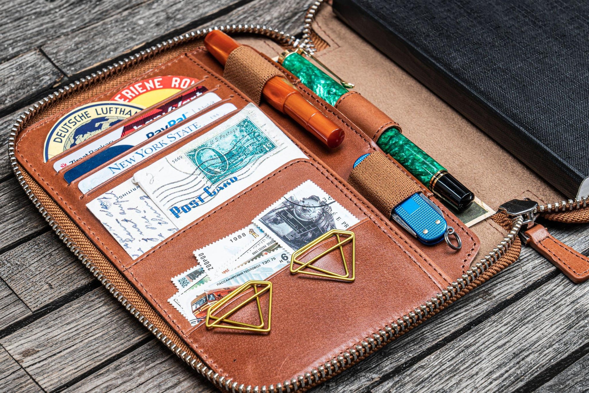 B6 / B6 Slim Deri Organizer - Brown