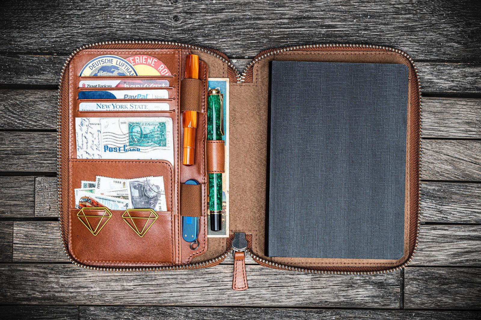 B6 / B6 Slim Deri Organizer - Brown