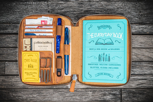 B6 / B6 Slim Deri Organizer - Crazy Horse Kahverengi | Galen TR