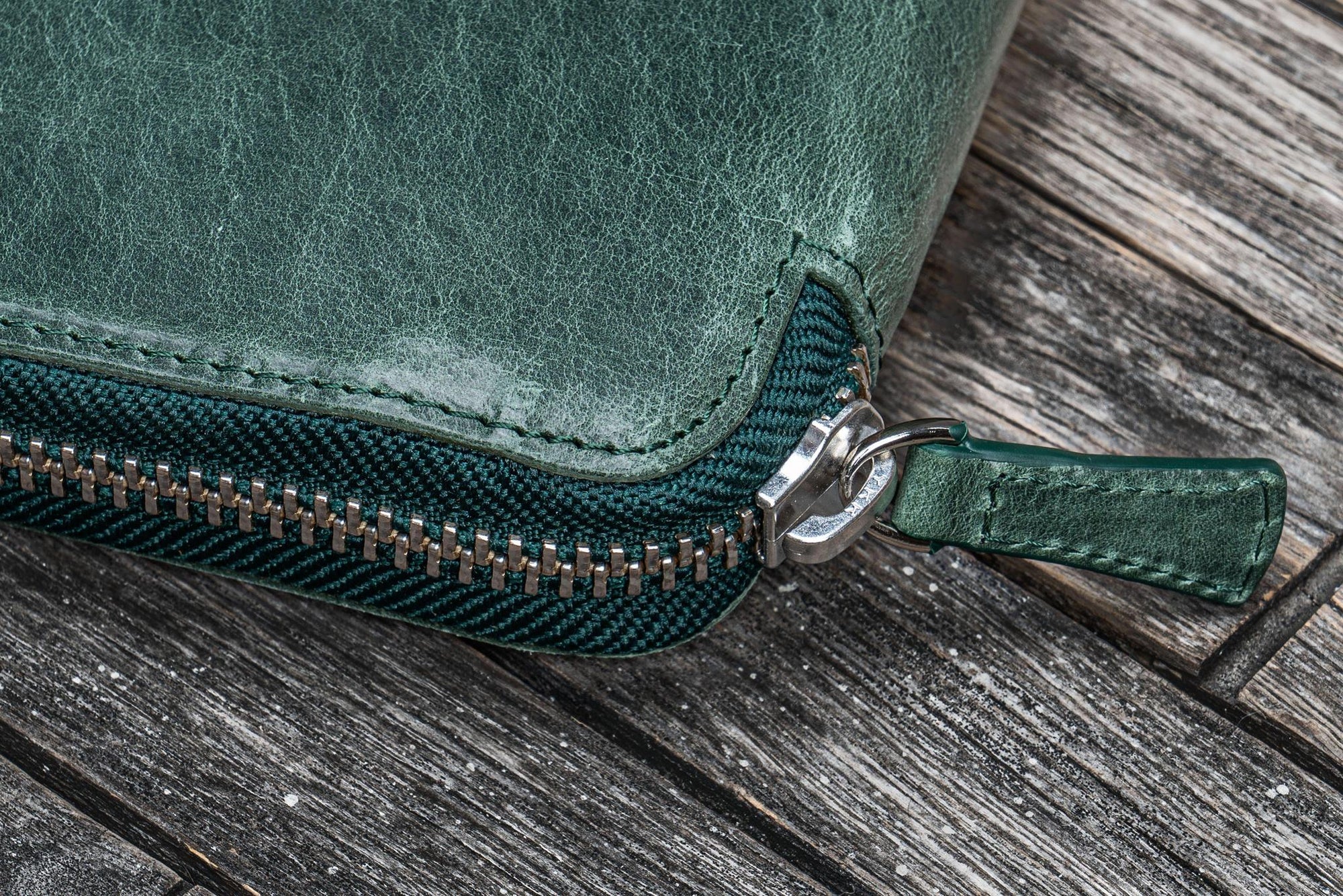 B6 / B6 Slim Deri Organizer - Crazy Horse Forest Green