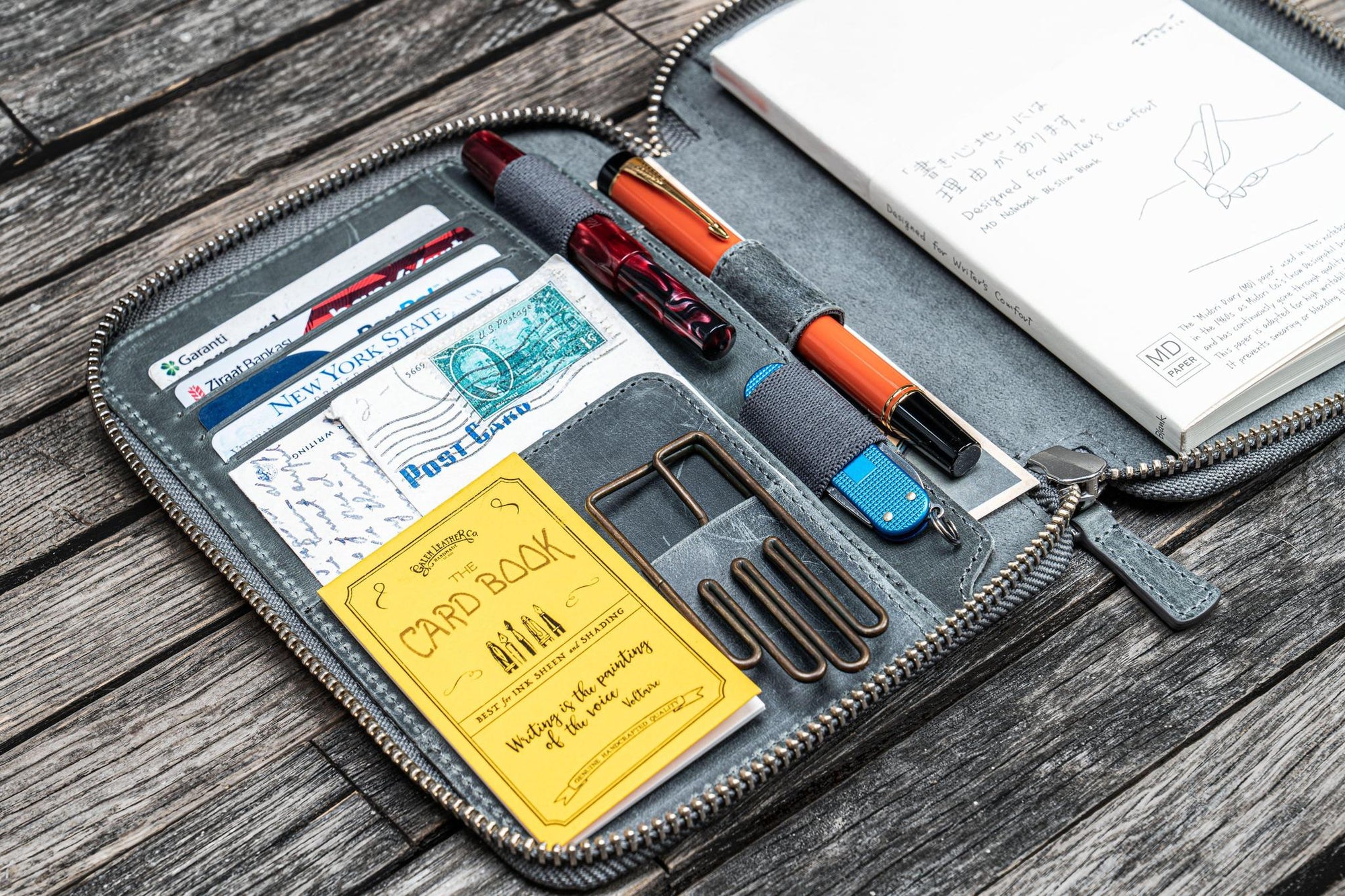 B6 / B6 Slim Deri Organizer - Crazy Horse Smoky