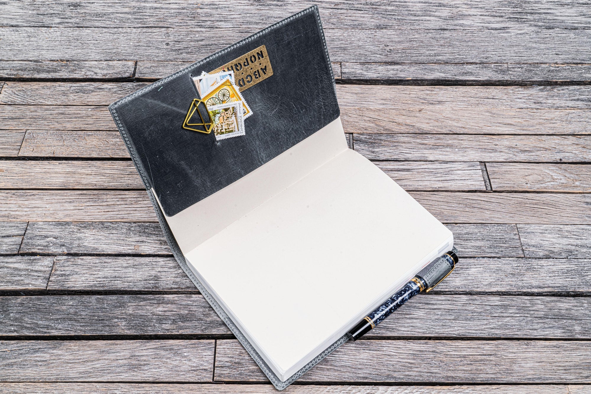 Deri A5 Defter Kılıfı - Crazy Horse Füme