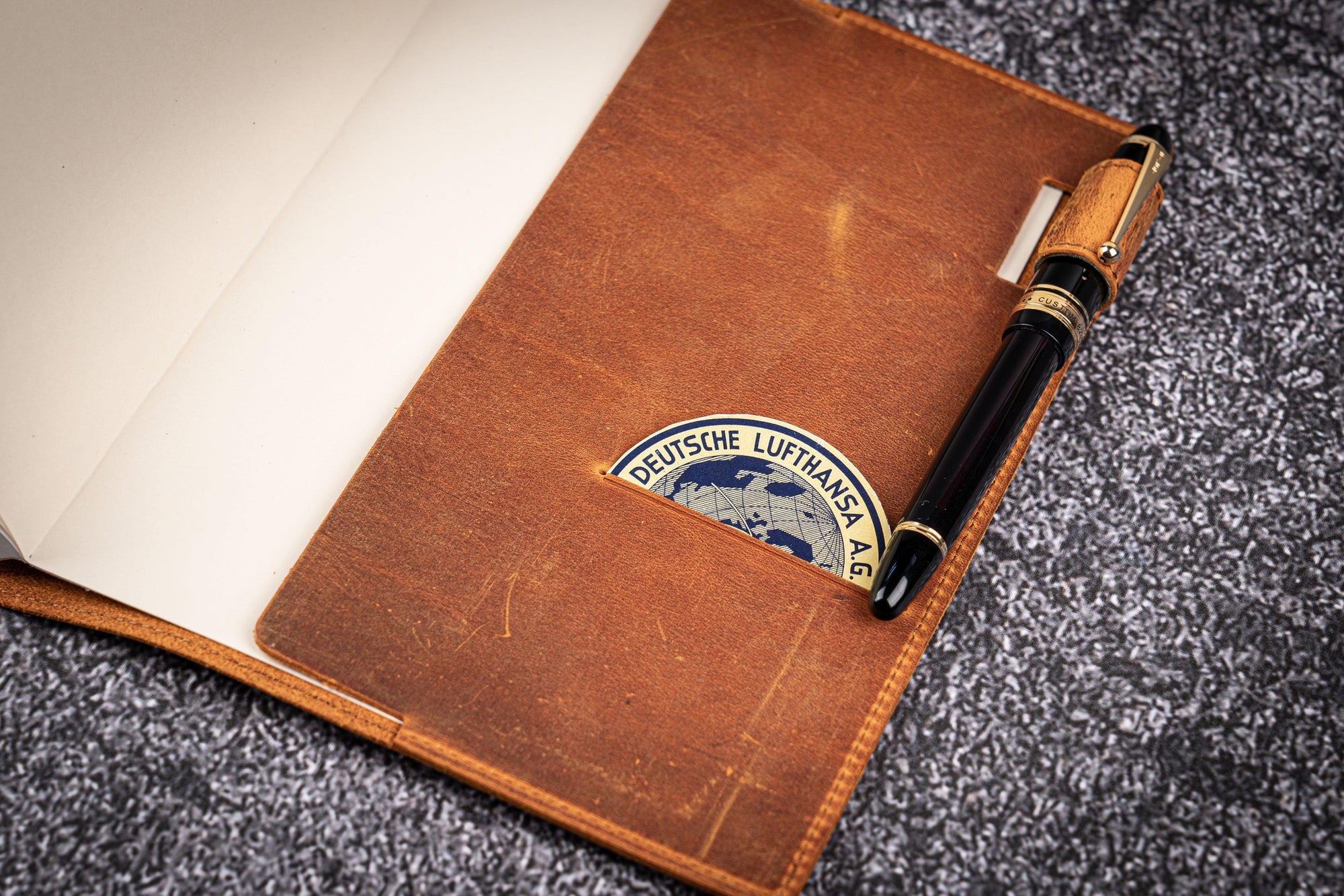 Deri A5 Defter Kılıfı - Crazy Horse Taba / Kahverengi