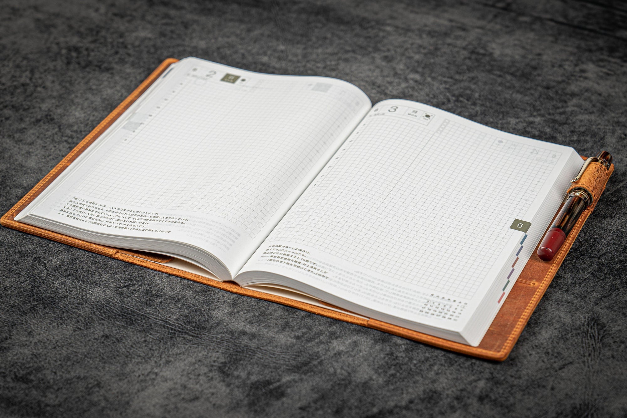 Deri A5 Defter Kılıfı - Crazy Horse Taba / Kahverengi