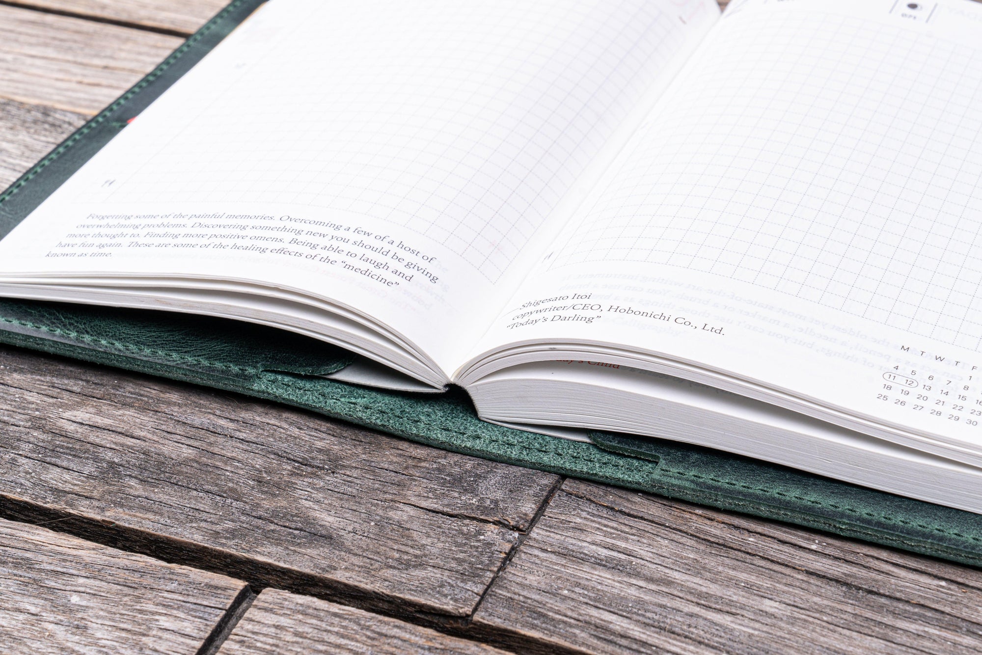 Deri A6 Defter Kılıfı - Crazy Horse Orman Yeşili