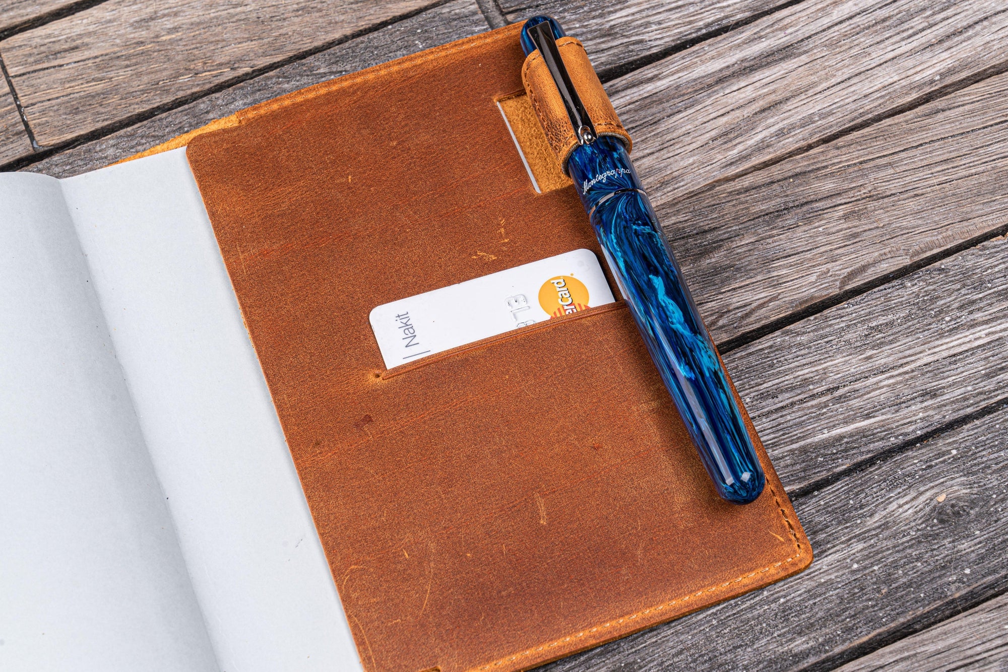 Deri A6 Defter Kılıfı - Crazy Horse Taba / Kahverengi