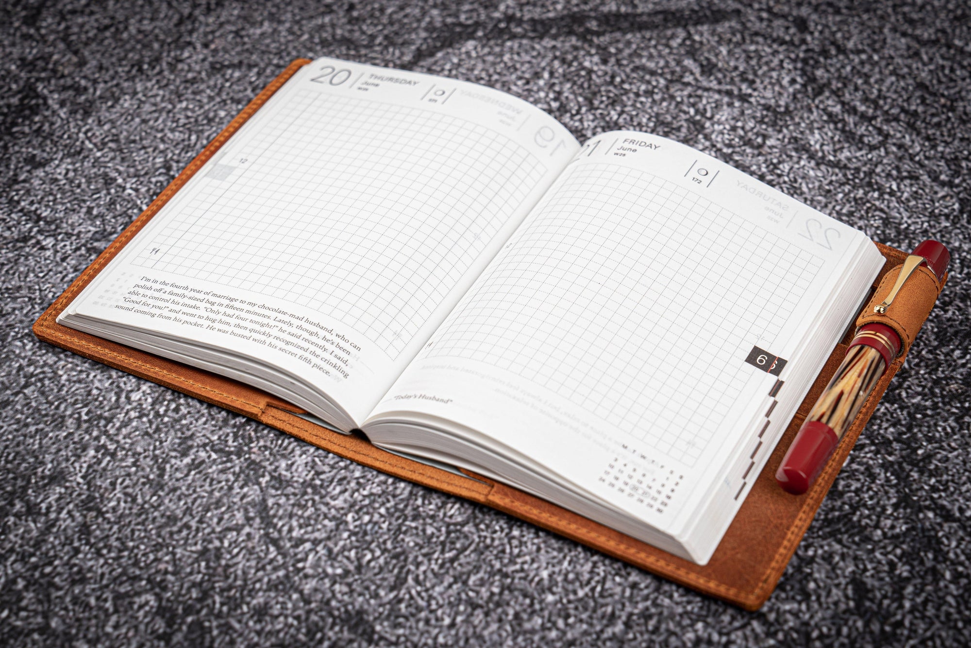 Deri A6 Defter Kılıfı - Crazy Horse Taba / Kahverengi