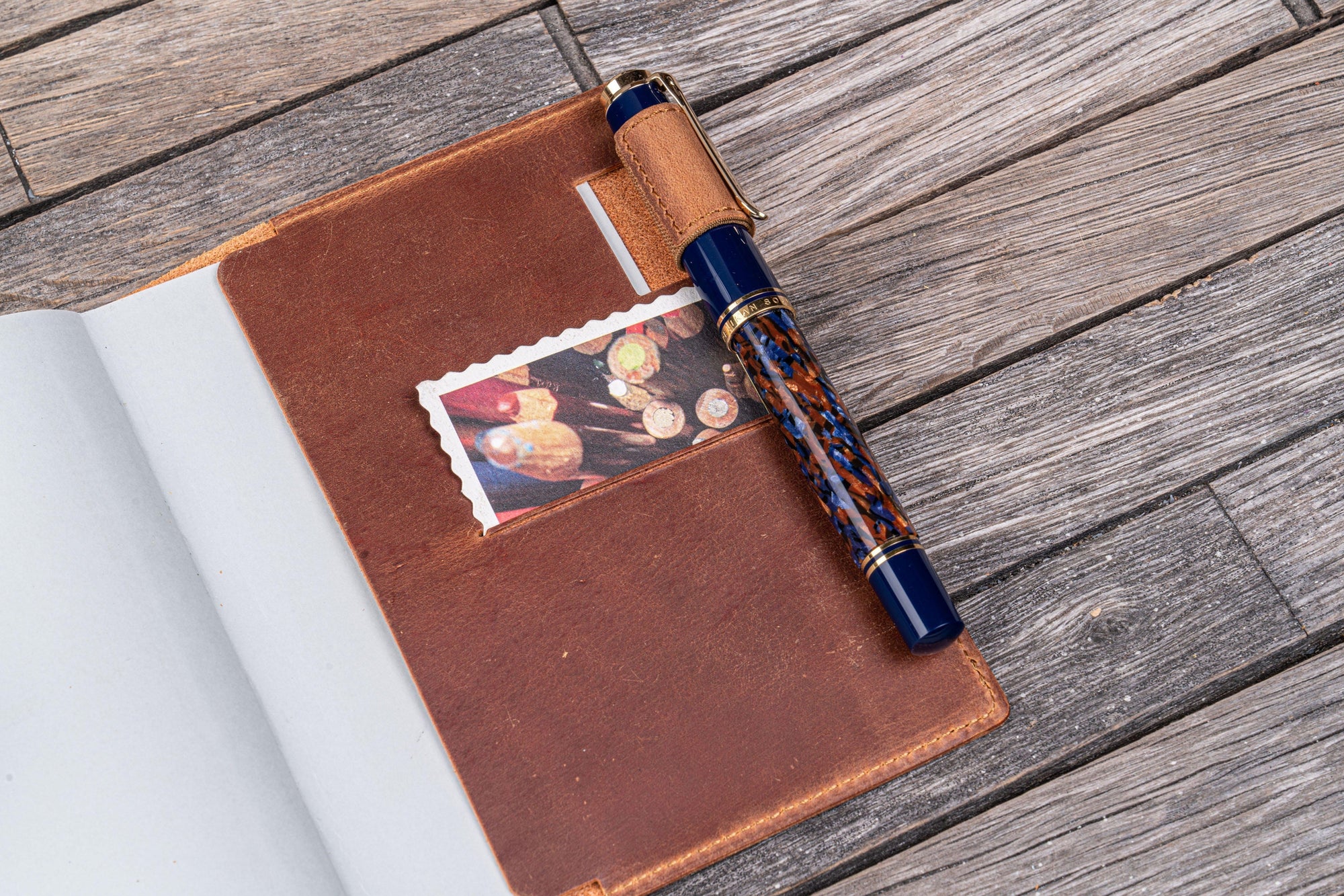 Deri A6 Defter Kılıfı - Crazy Horse Yanık Taba