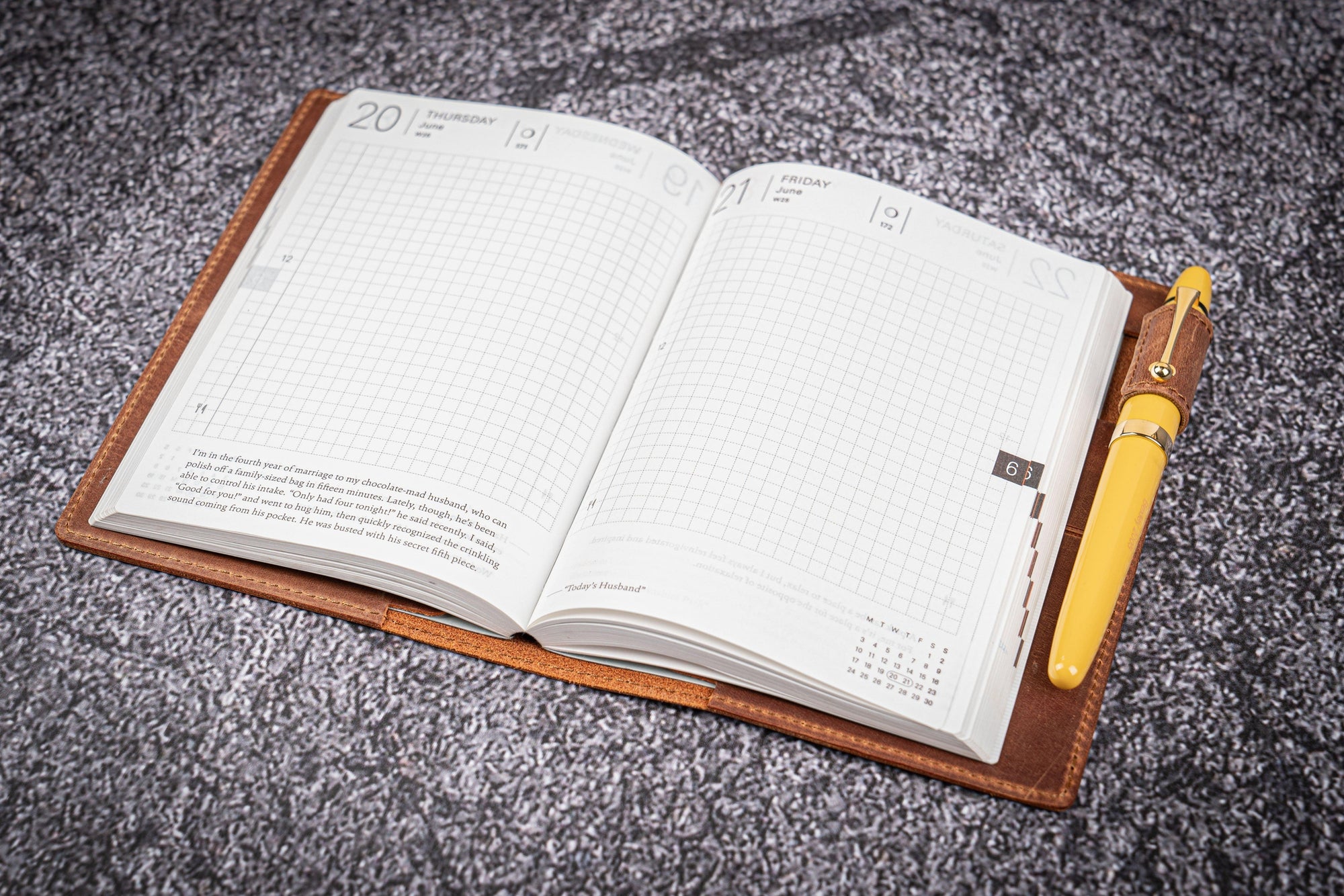 Deri A6 Defter Kılıfı - Crazy Horse Yanık Taba