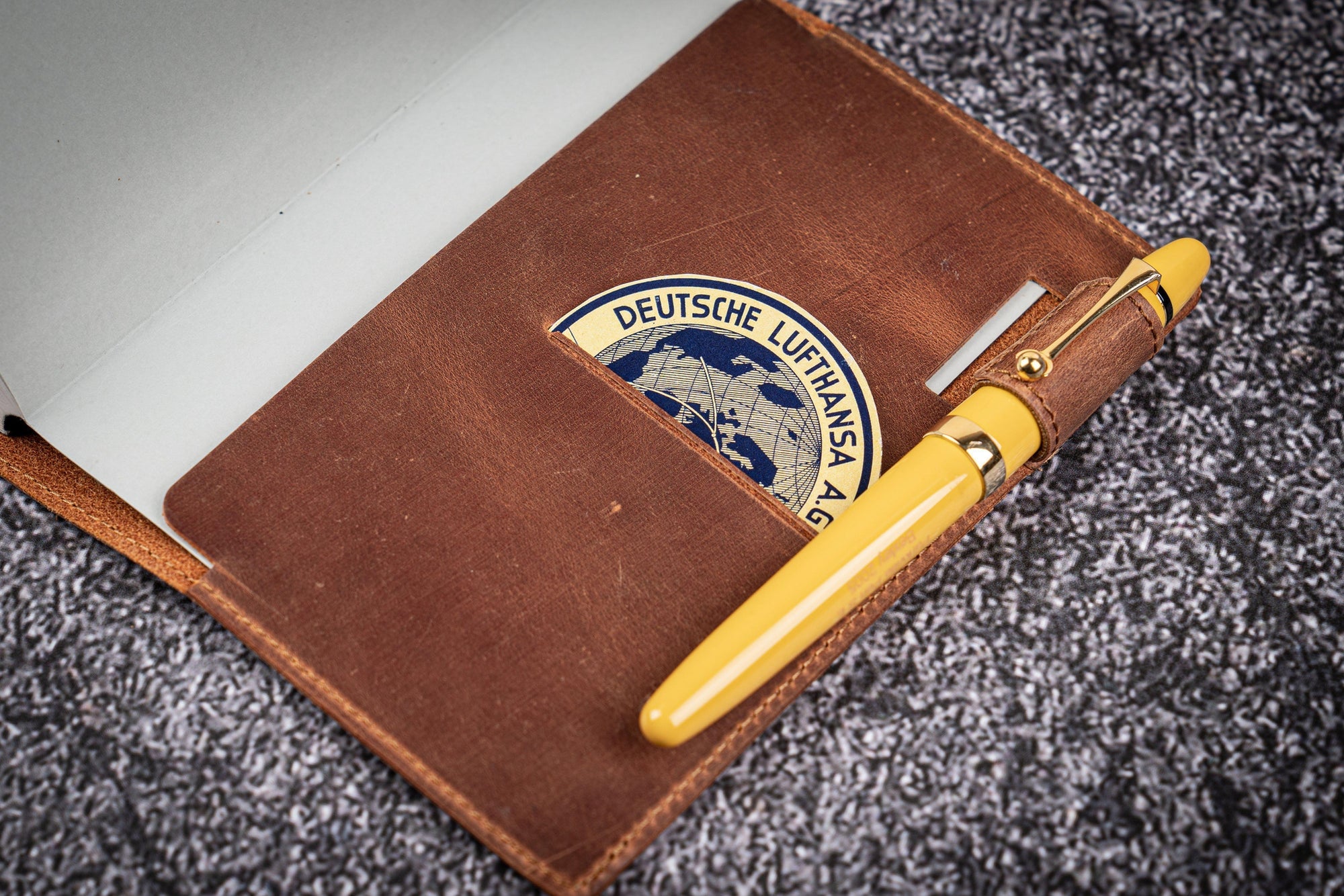 Deri A6 Defter Kılıfı - Crazy Horse Yanık Taba