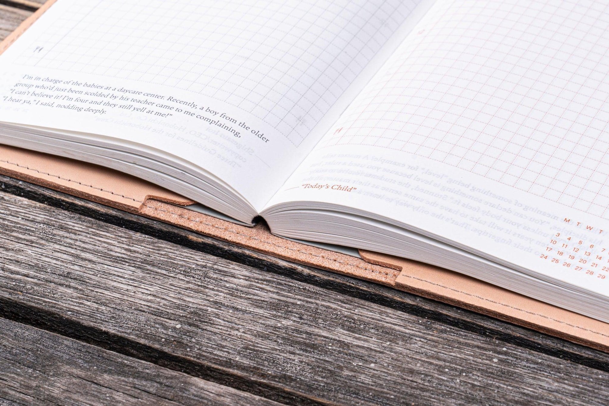 Deri A6 Defter Kılıfı - Natürel Deri