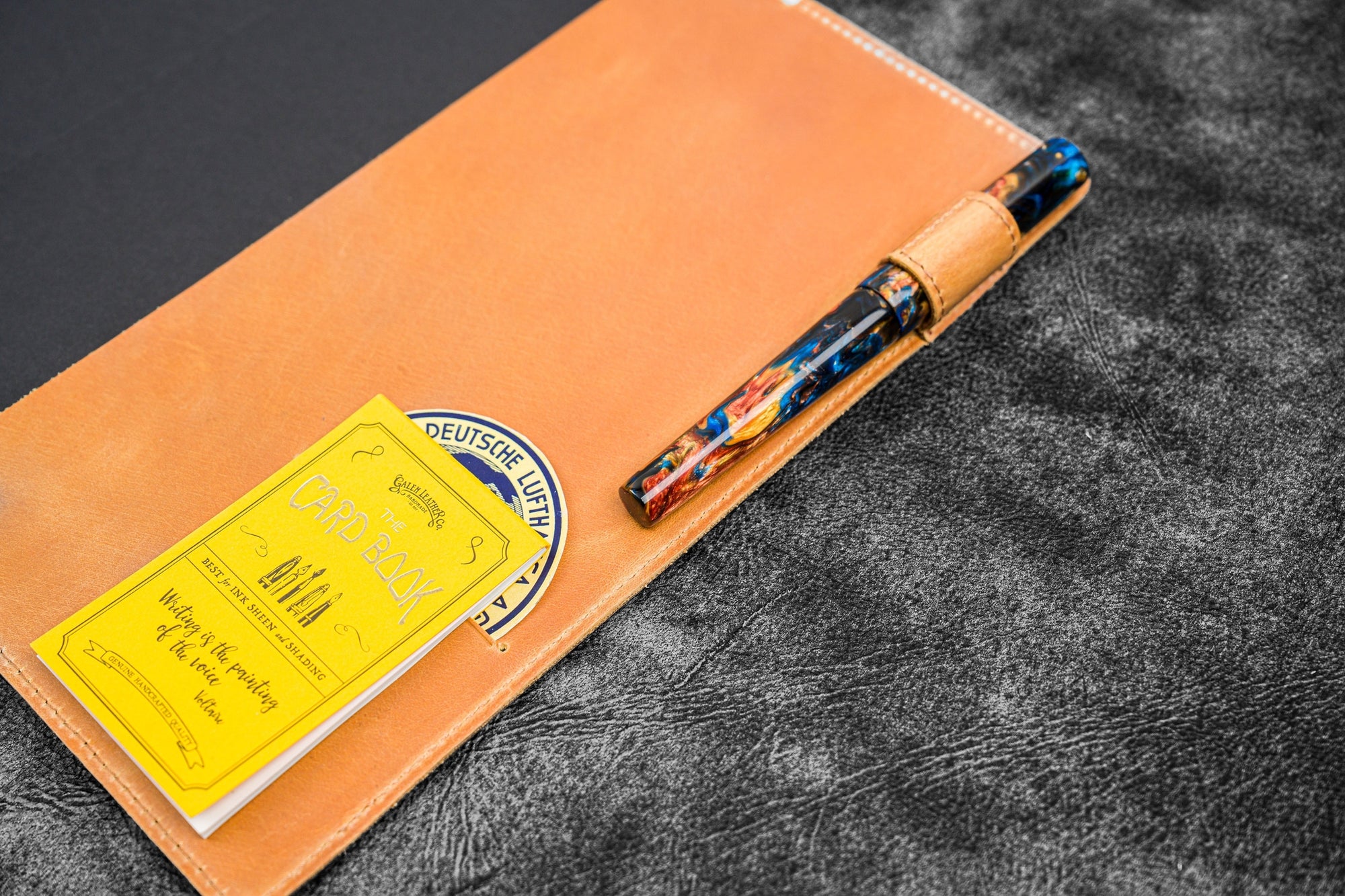 Deri B5 Defter Kılıfı - Crazy Horse Honey Ochre