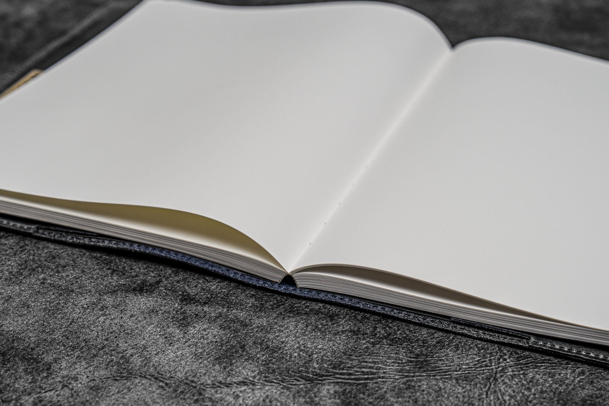 Deri B5 Defter Kılıfı - Crazy Horse Lacivert