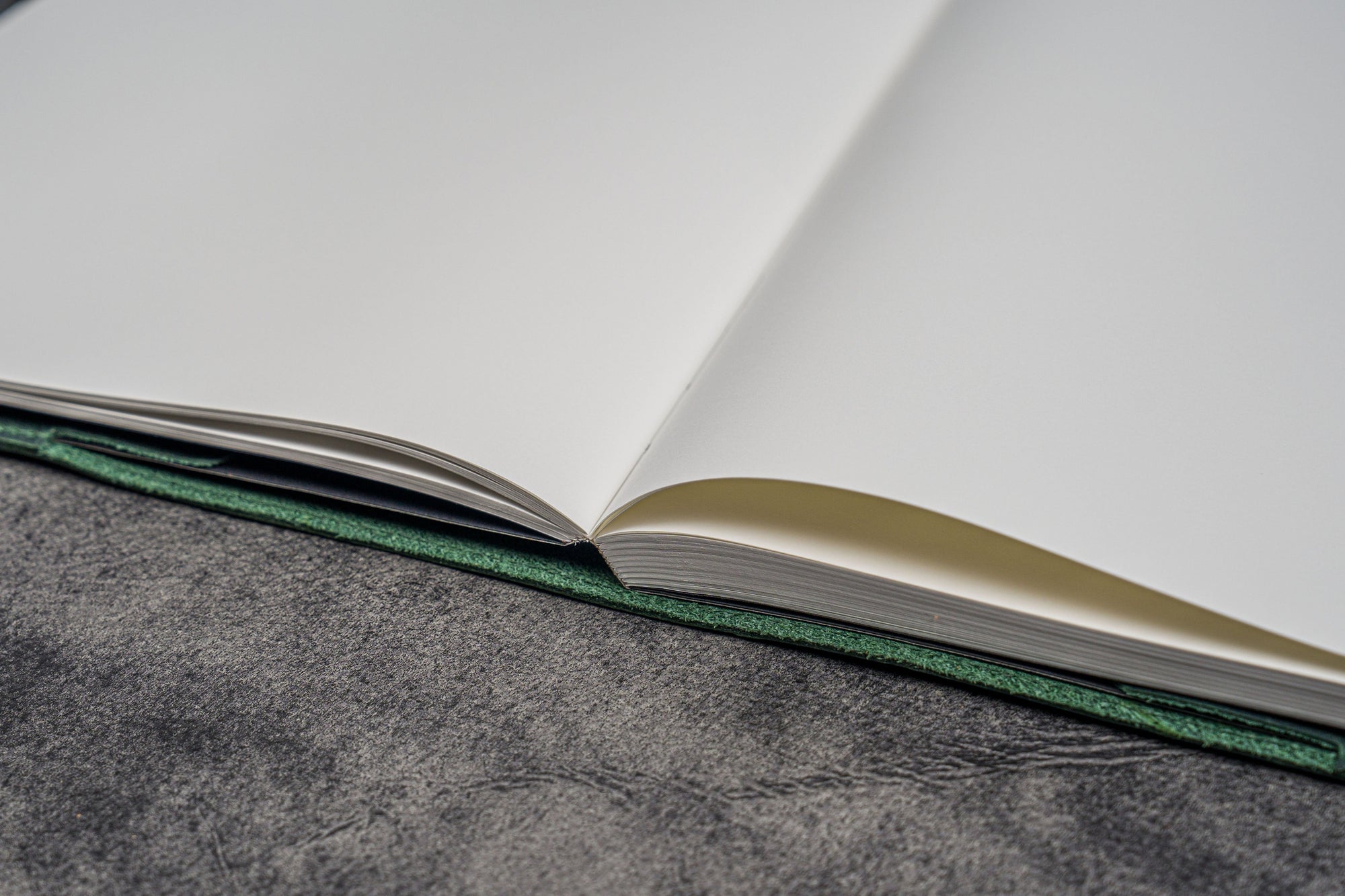 Deri B5 Defter Kılıfı - Crazy Horse Orman Yeşili