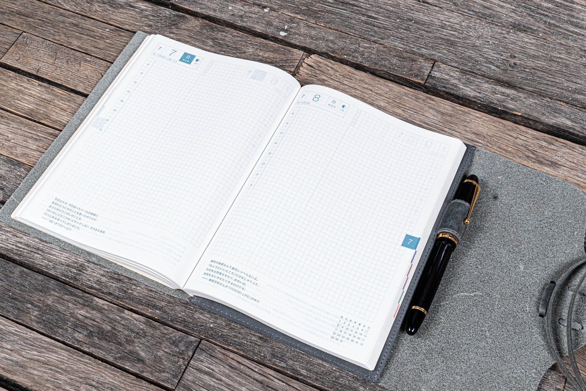 Deri Bağcıklı A5 Defter Kitap Kılıfı - Crazy Horse Smoky