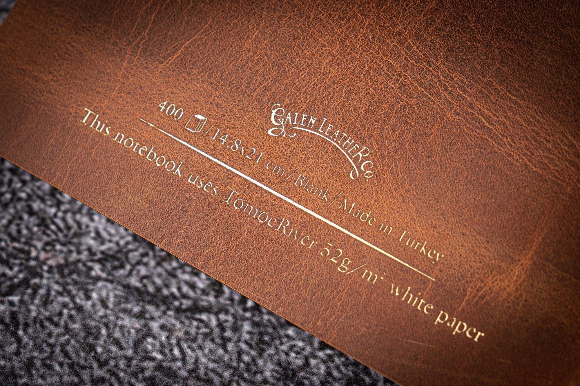 Deri Defter- Tomoe River Kağıt - A5 (400 Sayfa) - Crazy Horse Taba / Kahverengi