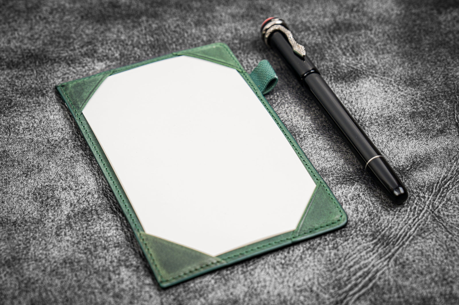 Deri Notluk Cep Boyu - Crazy Horse Orman Yeşili