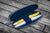 Duo Slim 2'li Fermuarlı Deri Kalemlik - Crazy Horse Navy Blue