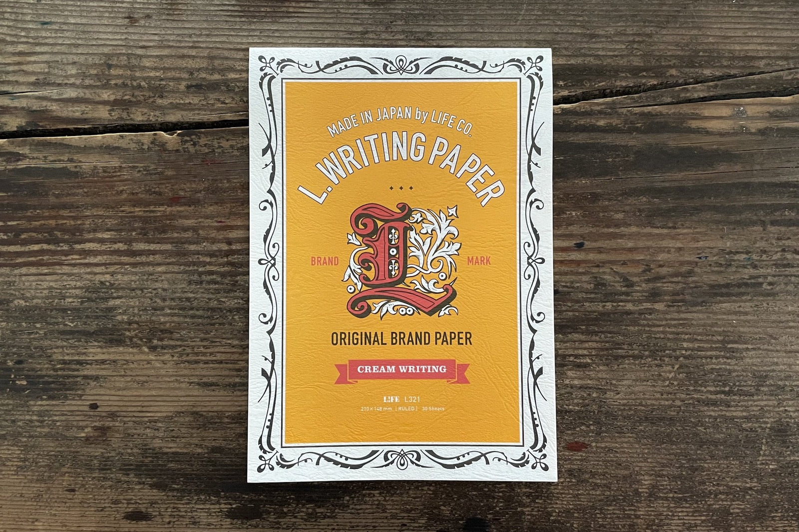 Life Writing Paper Çizgili Bloknot - A5 - Krem - 60 Sayfa