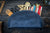 Lunar Deri Makyaj Çantası - Crazy Horse Navy Blue