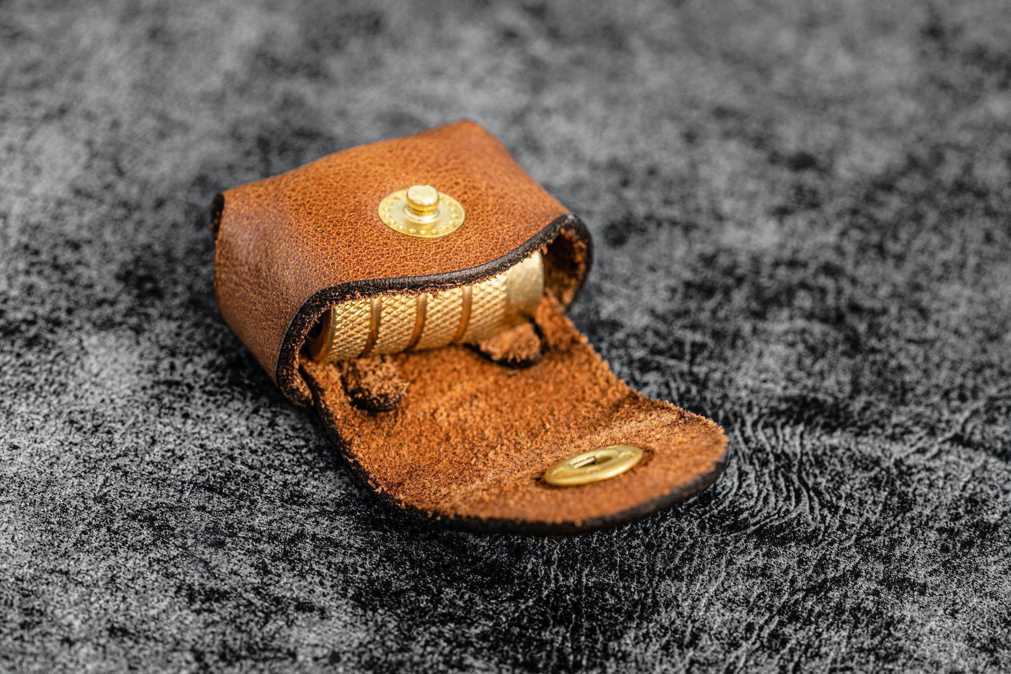 M+R Pirinç Kalemtıraş - Deri Kılıflı