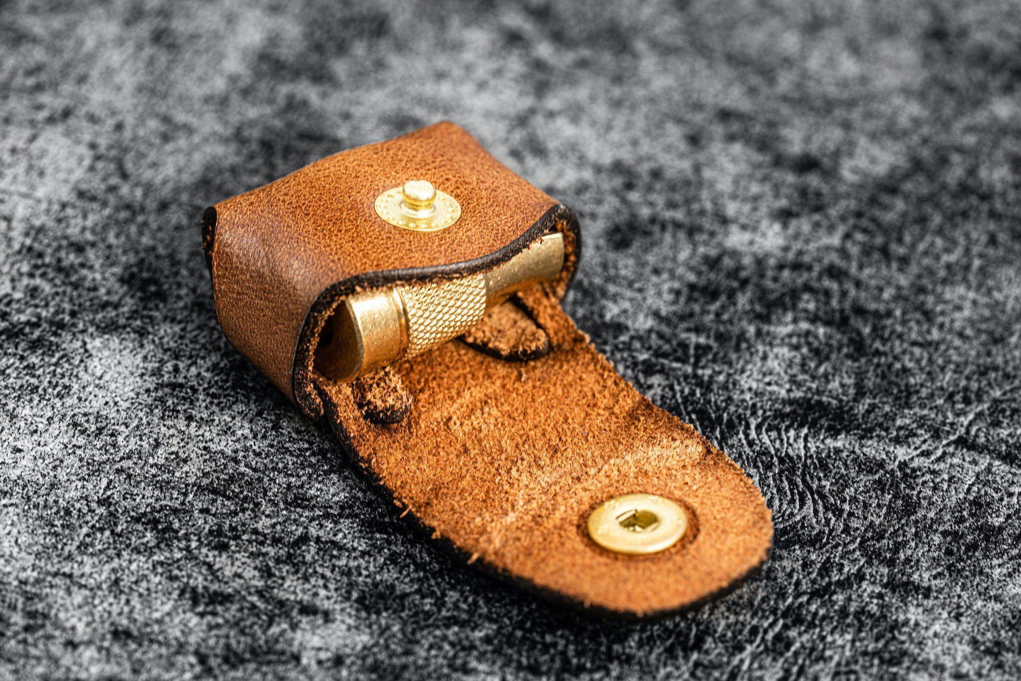 M+R Pirinç Kalemtıraş - Deri Kılıflı