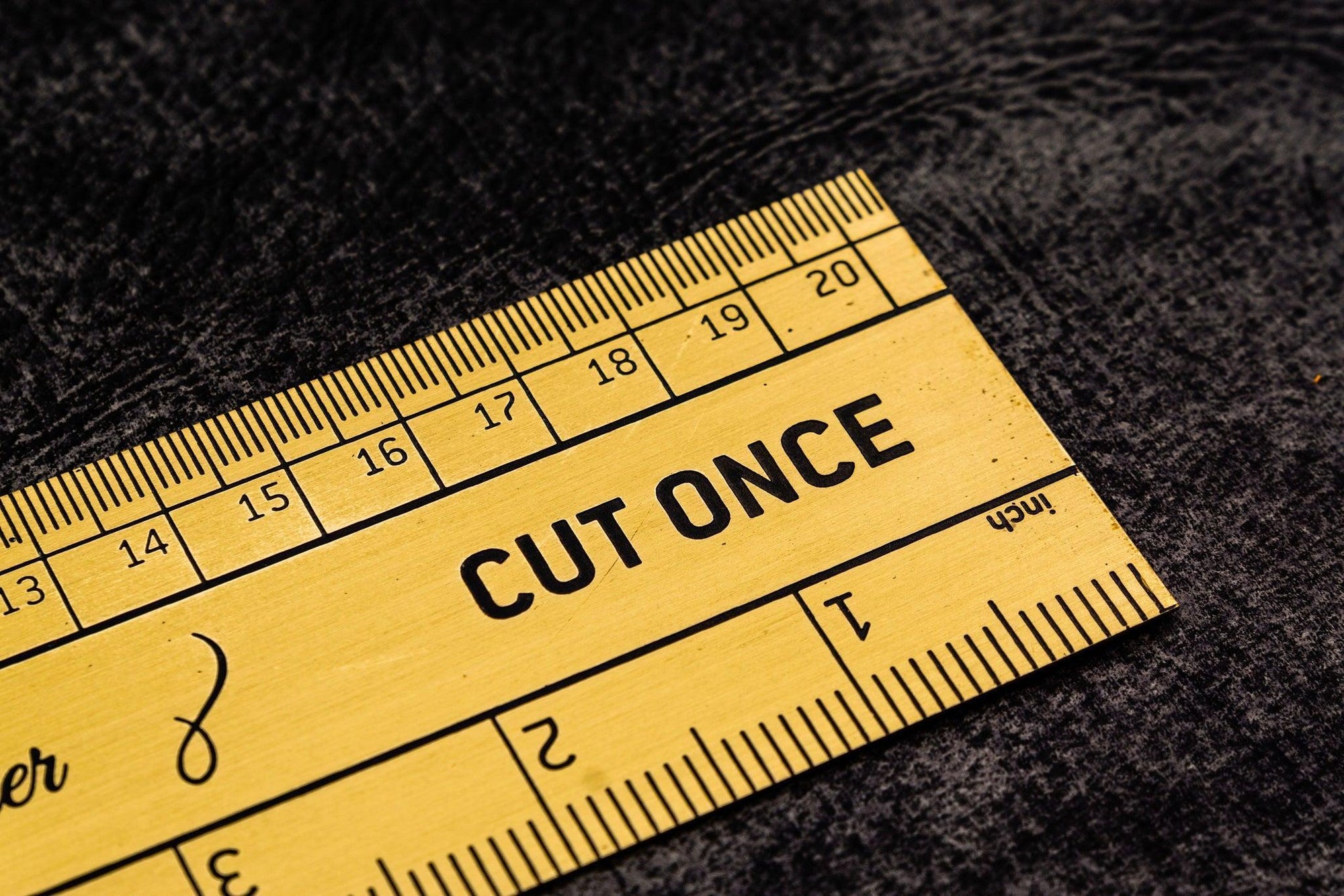 Vintage Pirinç Cetvel