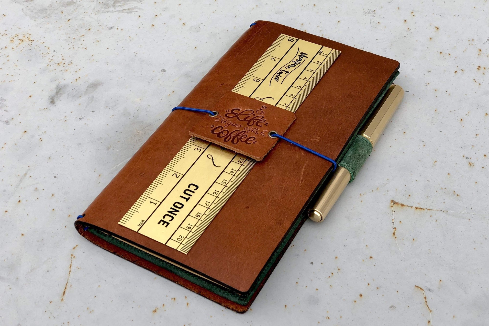 Vintage Pirinç Cetvel